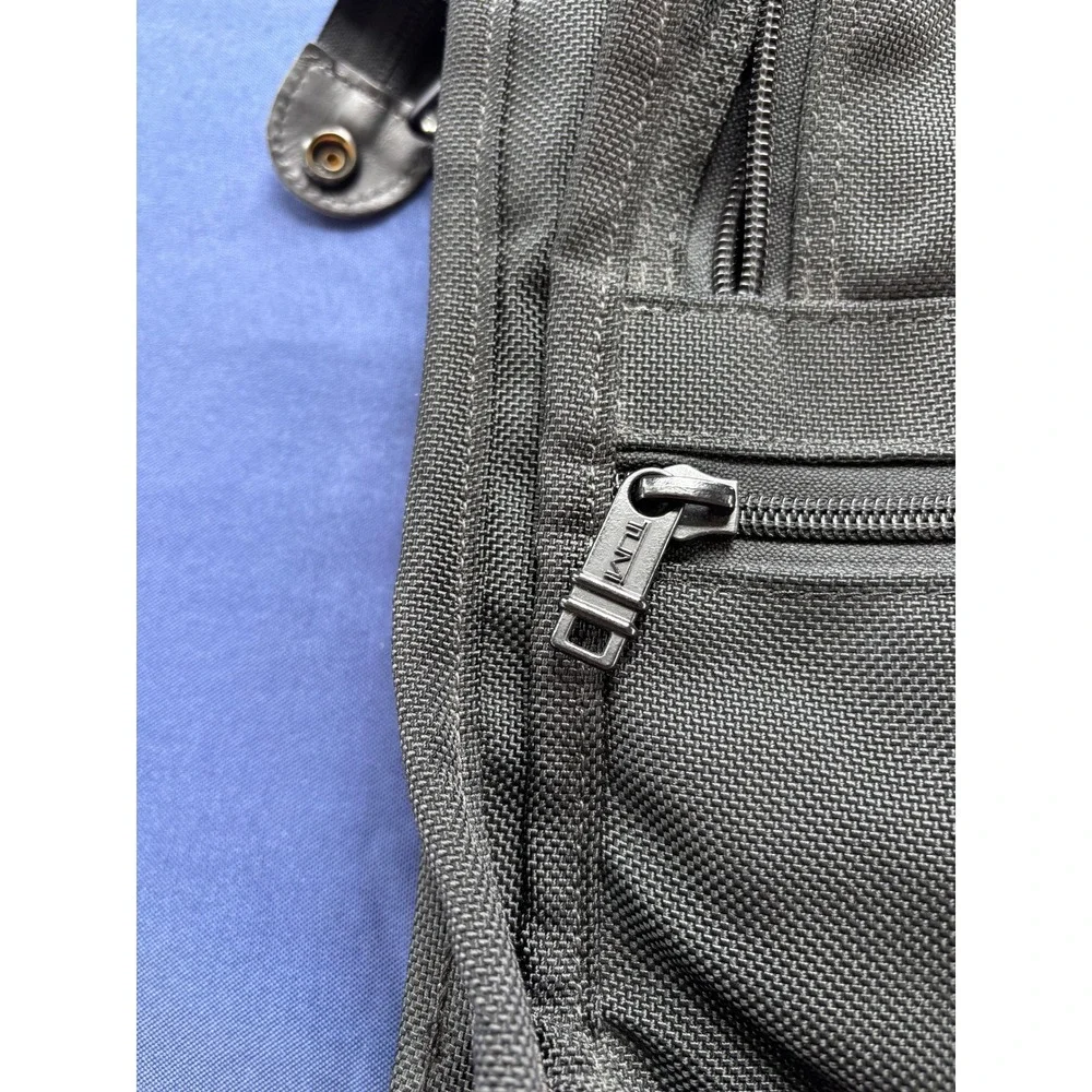 Tumi Black Ballistic Nylon Briefcase Made in USA Expandable Laptop Business Bag